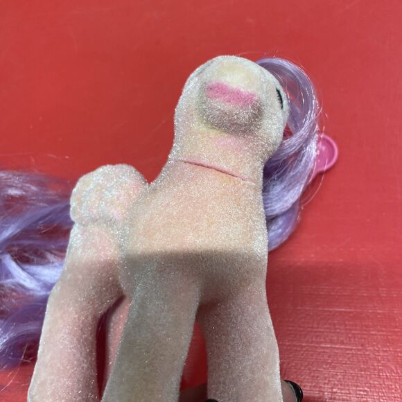 Vintage My Little Pony So Soft North Star Pegasus, G1 1986, Pink Flocked Brush - Picture 9 of 10